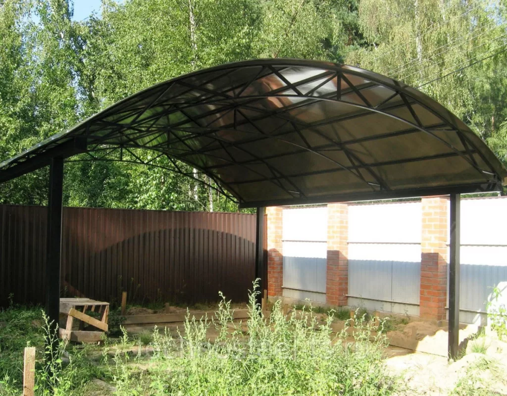 Навес из поликарбоната 6х6