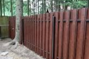 Забор из евроштакетника (шахматка) 1,5м высотой