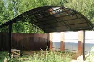 Навес из поликарбоната 6х6