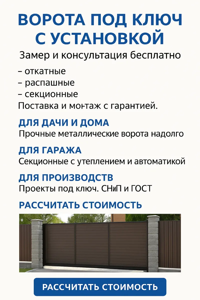 Ворота с установкой